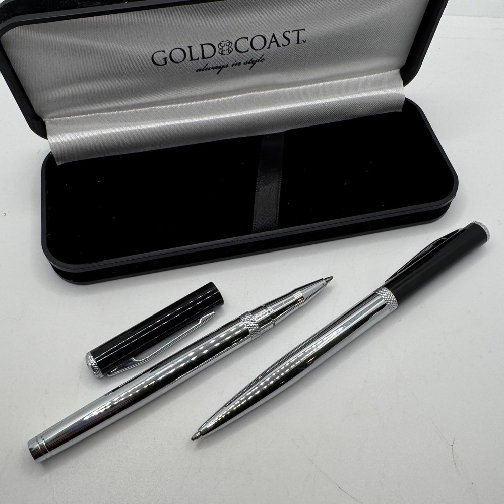 Gold Coast‎ Pen Set Silver Black 2